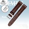 Cinturino per Orologio in Pelle di Mucca da 17 mm 19 mm per SWATCH Braccialetto Originale in Pelle di Mucca Uomo Donna Impermeabile Sportivo Cinturino di Ricambio
