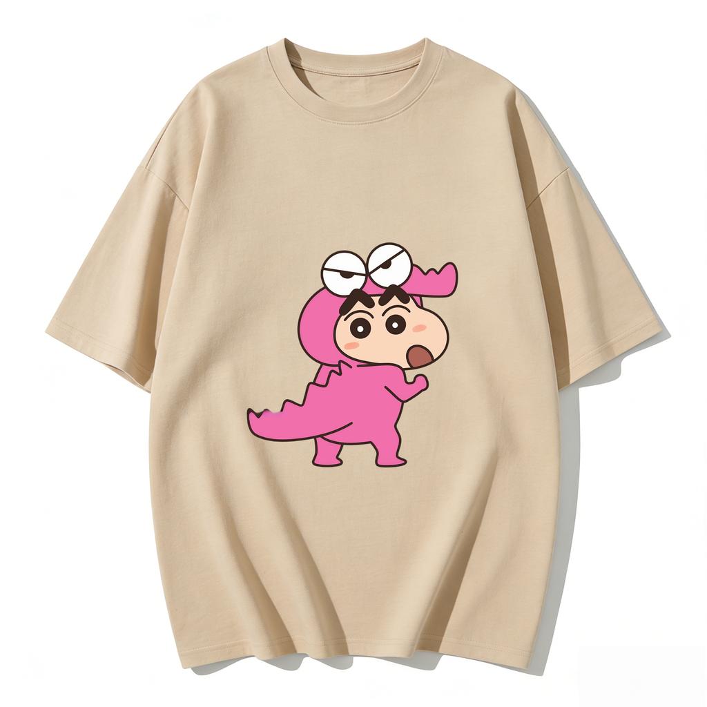 Crayon Shinchan Süßes Cartoon T-Shirt Partnerkleidung Familien-Matching-T-Shirt Sommerlich Lässig Kurzarm Baumwoll-Oberteil Mode Streetwear