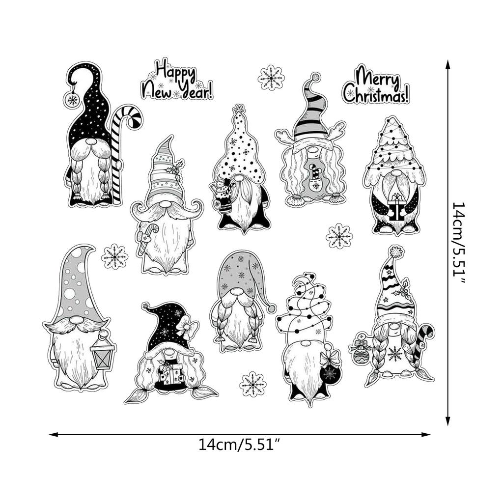 Christmas Series Clear Stamps Vintage Silicone Seals for DIY Scrapbooking Card Making Embossing Decoration Rubber Stamps
