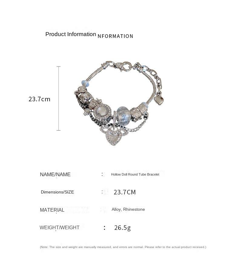 Stříbrný náramek lásky, dámský lehký luxusní niche temperamentní high-end náramek, vynikající šperky