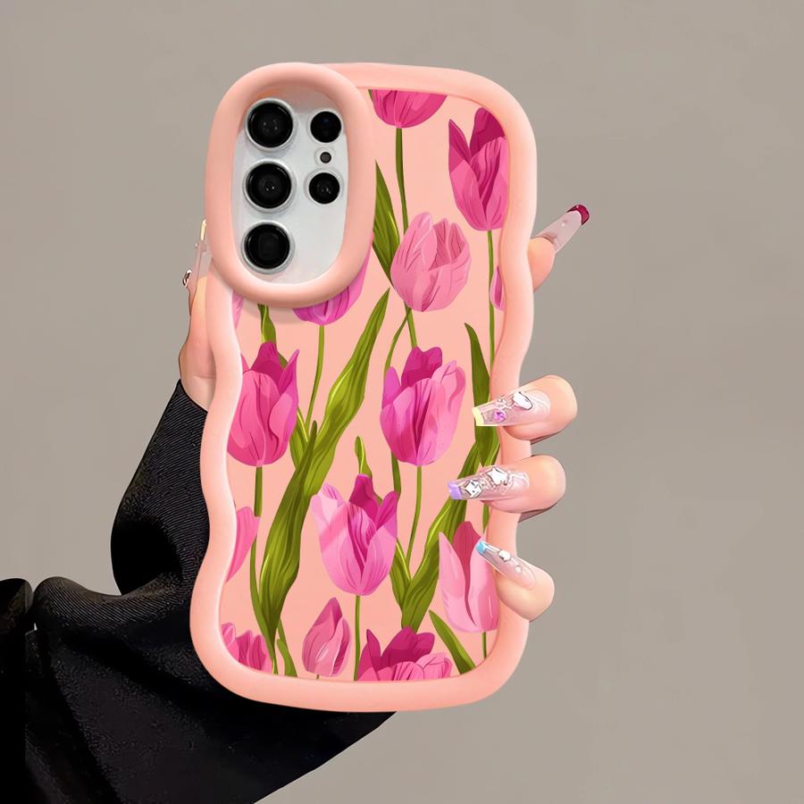 Simple Flower Case for Samsung Galaxy A26 S23 Plus S21 A25 S20 FE S24 S22 Ultra S25 Soft Phone Cover A54 A36 A34 A24 A35 A55