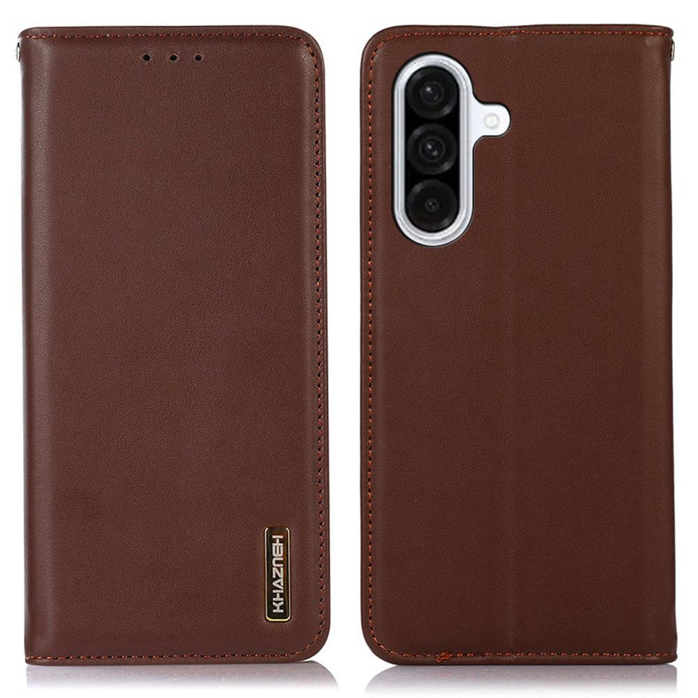 

KHAZNEH Чехол-кошелек из натуральной коровьей кожи для Samsung Galaxy S25 FE, чехол для телефона с текстурой наппа C