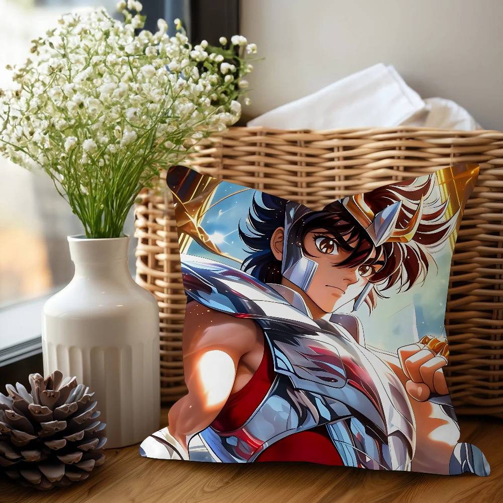 

S-Saint Seiyas Cushion Cover Decorative Pillow Sofa Home Decor Case Pillow Cases 16x16Inch