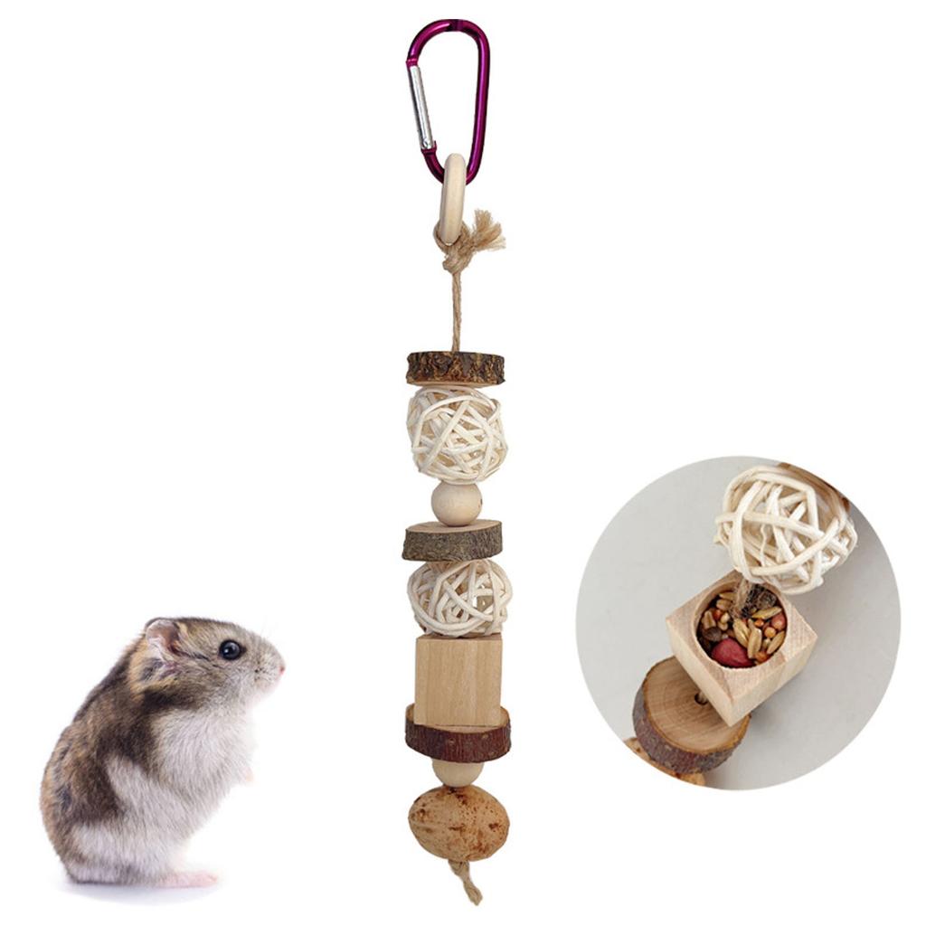 Kauspielzeug für Hamster und Kleintiere, für Vögel, Papageien, Kauspielzeug, Weihnachtsblock, Cluster zum Kauen und Zähneknirschen