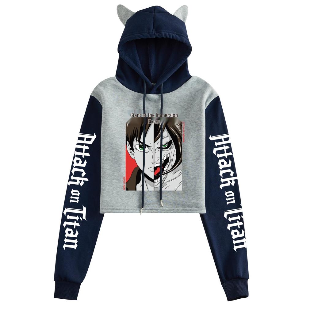New Attack on Titan Women's Cat Ear Hoodie - Autumn/Winter Anime Merchandise