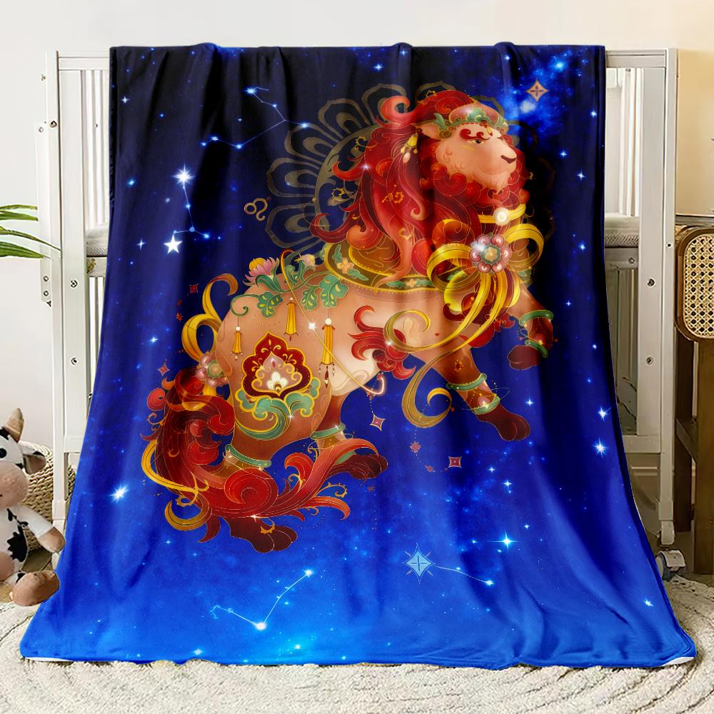 The Twelve Zodiac Signs Thin Blanket Bedrooms,living Rooms,sofas,offices,napping,camping,outings,girls' Gifts Custom Blanket