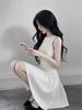 Summer Knit Cotton Blend Sleeveless High Waist Aline Dress For Teen Girls