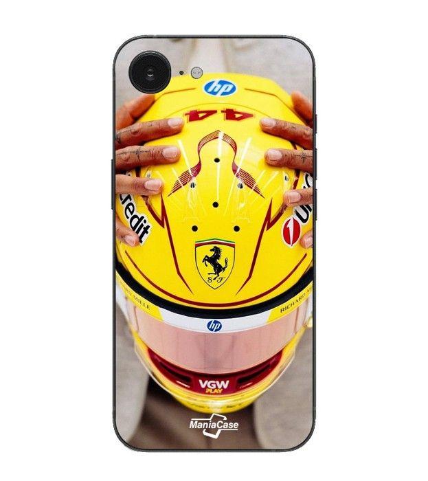 Coque Maniacase Pour Iphone 16E Hamilton 44 Casque Ferrari Official