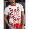 Camiseta Masculina Papai Noel Estampa Gráfica Pulôver Verão Casual Manga Curta Camiseta Engraçada Camisetas Masculinas Natal Roupa Oversized