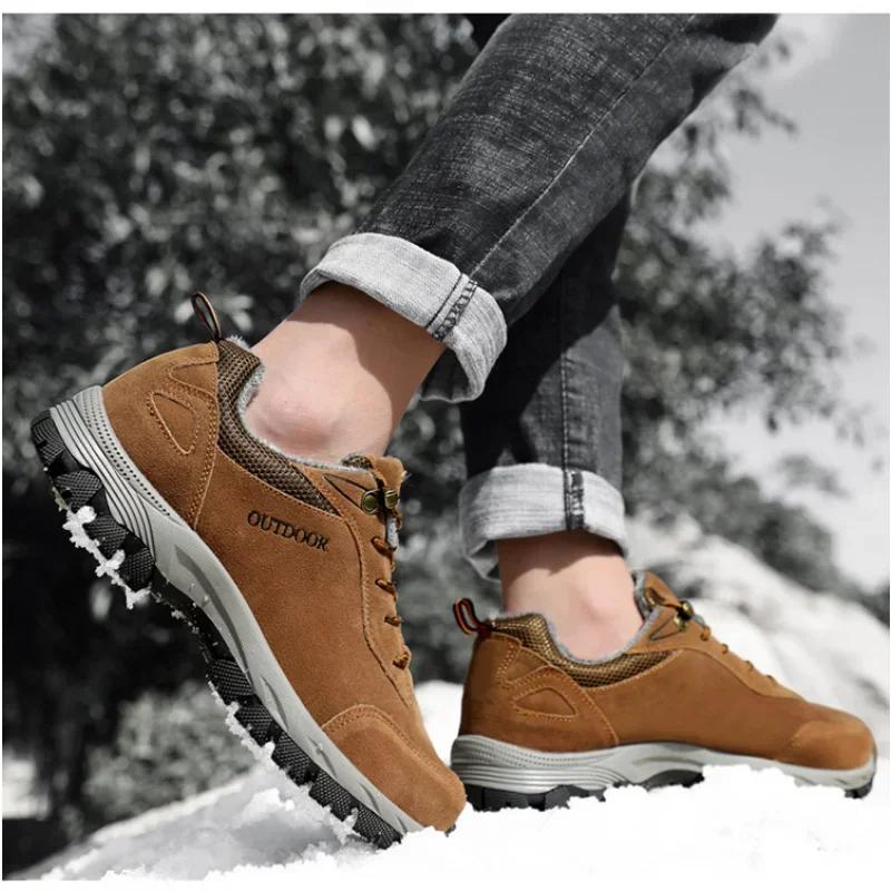 Chaussures de Randonnée pour Homme Chaussures en Cuir Suède pour Homme Chaussures de Marche d'Extérieur Escalade Chasse Baskets pour Homme Nouvelles Bottines Taille 49