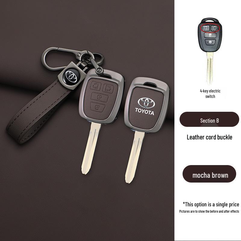 Metal Shell Key Case for Toyota FJ Cruiser, Old Model RAV4, Prado, and Land Cruiser