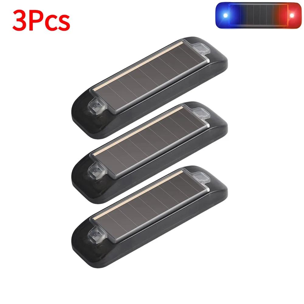 Car Solar LED Warning Light Night Ride for Motorcycle Electric Vehicle Bicycle Tail Light Anti-rear Strobe Warning Light 1-10Pcs