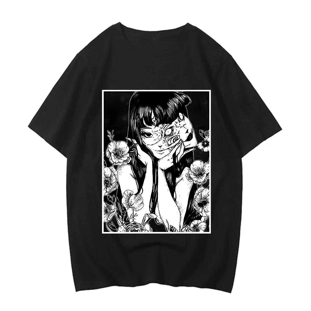 T-Shirt Horror Japan Guro Funny Girl Anime Womens  T Shirt  Women Kawaii Clothes