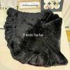 2026 Hot Selling Women's Shawl Coat: Mid-Length Double-Sided Woven Cardigan with Real Rabbit Fur