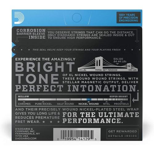 D'Addario EXL120 Super Light (09-42) D'Addario Electric Guitar Strings, Nickel
