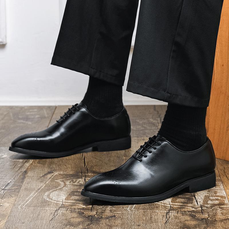 Fashion Classic Men's Leather Shoes Minimalist British Suit Style Office and Leisure Business Plus Size Leisure Daily Outdoor Shoes