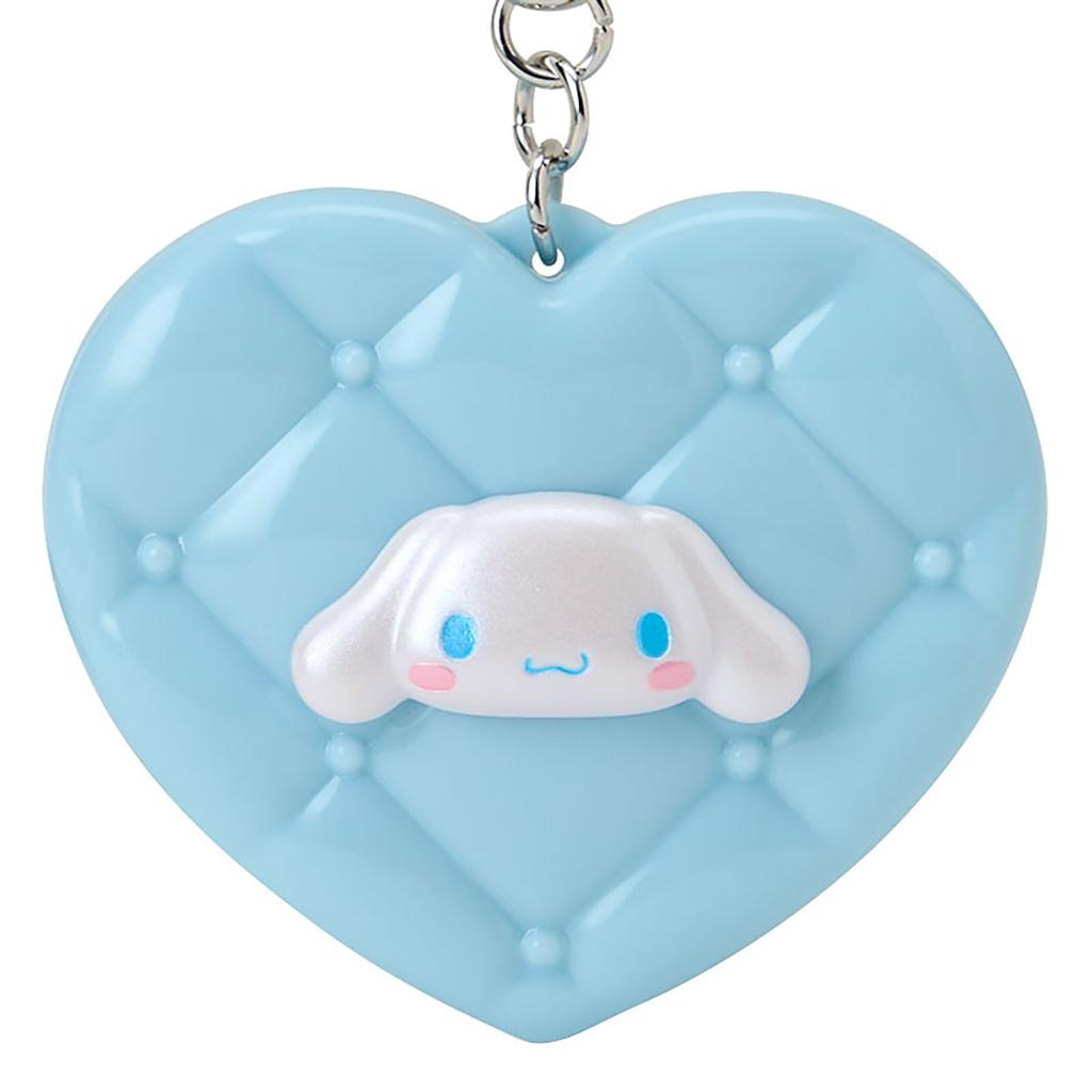 Sanrio Mirror Mascot ABS and Standard Magnifying 159662 Keychain, Cinnamoroll, Resin, Steel, Glass, Mirror, Mirror, 2-Sided Mirror,