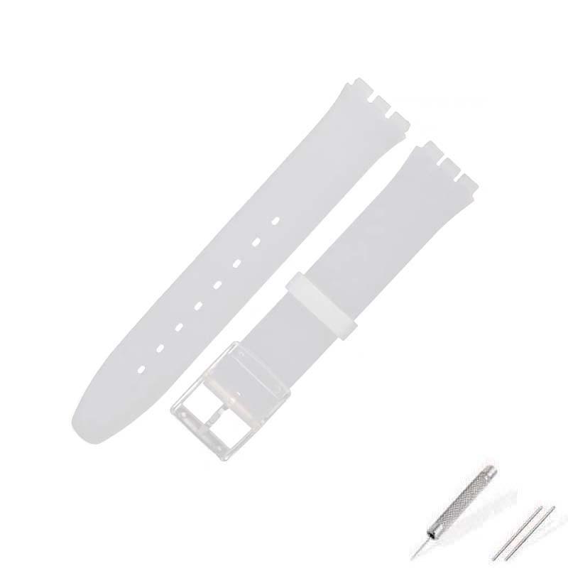 

Надтонкий 16-мм силіконовий ремінець для годинника Swatch - Унісекс 16mm прозорий