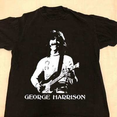 Camiseta Caricatura George Harrison Retro Manga Corta Algodón