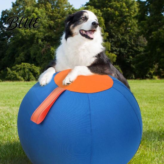 Interactive Dog Ball Herding for Dogs Calming with Cover Handle Inflatable Training Anti-burst Toy Large Breeds Small Medium Active Play Exercise