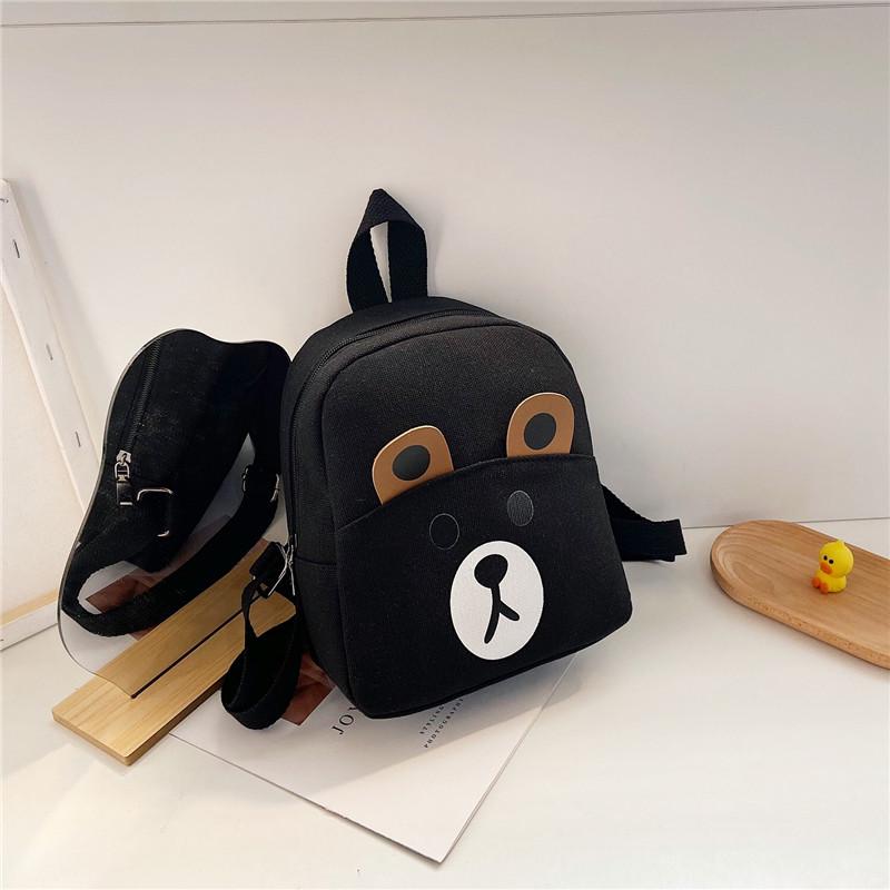 2023 New Cartoon Canvas Backpack for Kids, Ages 3-6, Trendy Kindergarten Bag for Boys and Girls