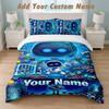 Bedding Set 1 Duvet Cover 2 Pillowcases Astro Bot Print Soft Bed Linen Bedroom Decor