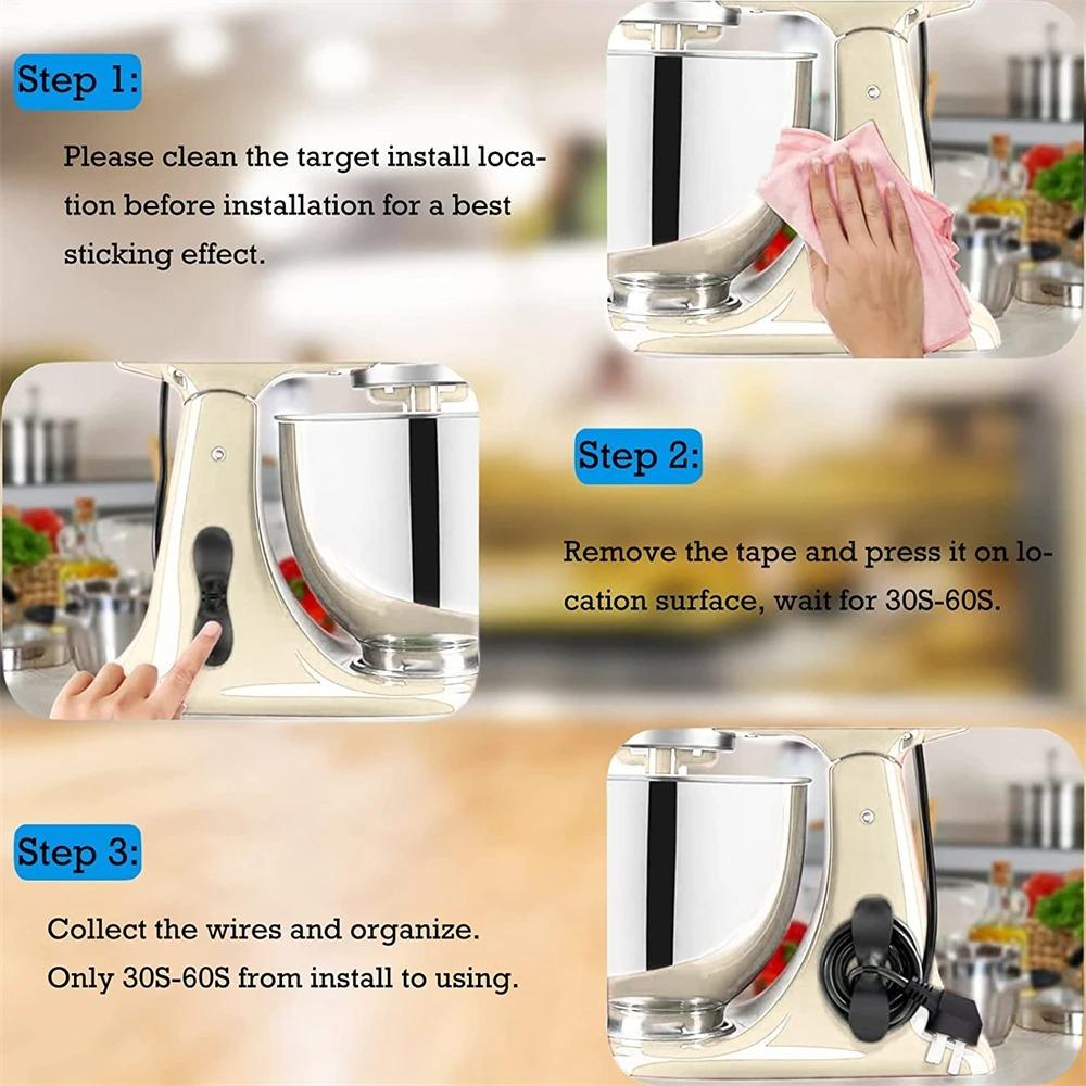 Cord Winder Organizer Kitchen Cord Wrapper Cable Management Clip Holder For Air Fryer Coffee Machine Fixer Data Line Fixed Clip