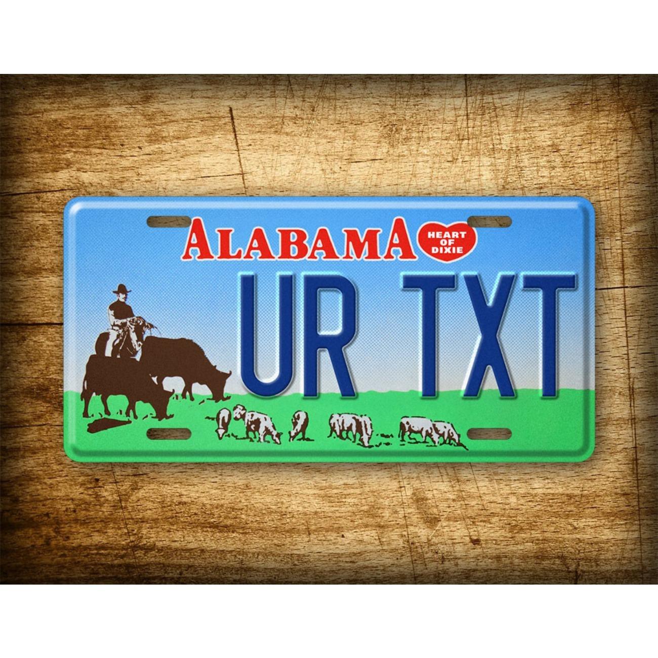 Retro Alabama Metal Sign Decorative Tin Plate for Home Wall Art белый