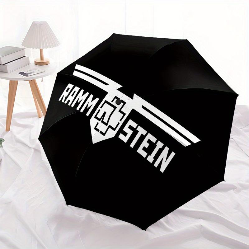 1pc Rammstein Band Logo Sticker Umbrella with Plastic Handle,Suitable for All Seasons Home Travel Outdoor UmbrellaM983