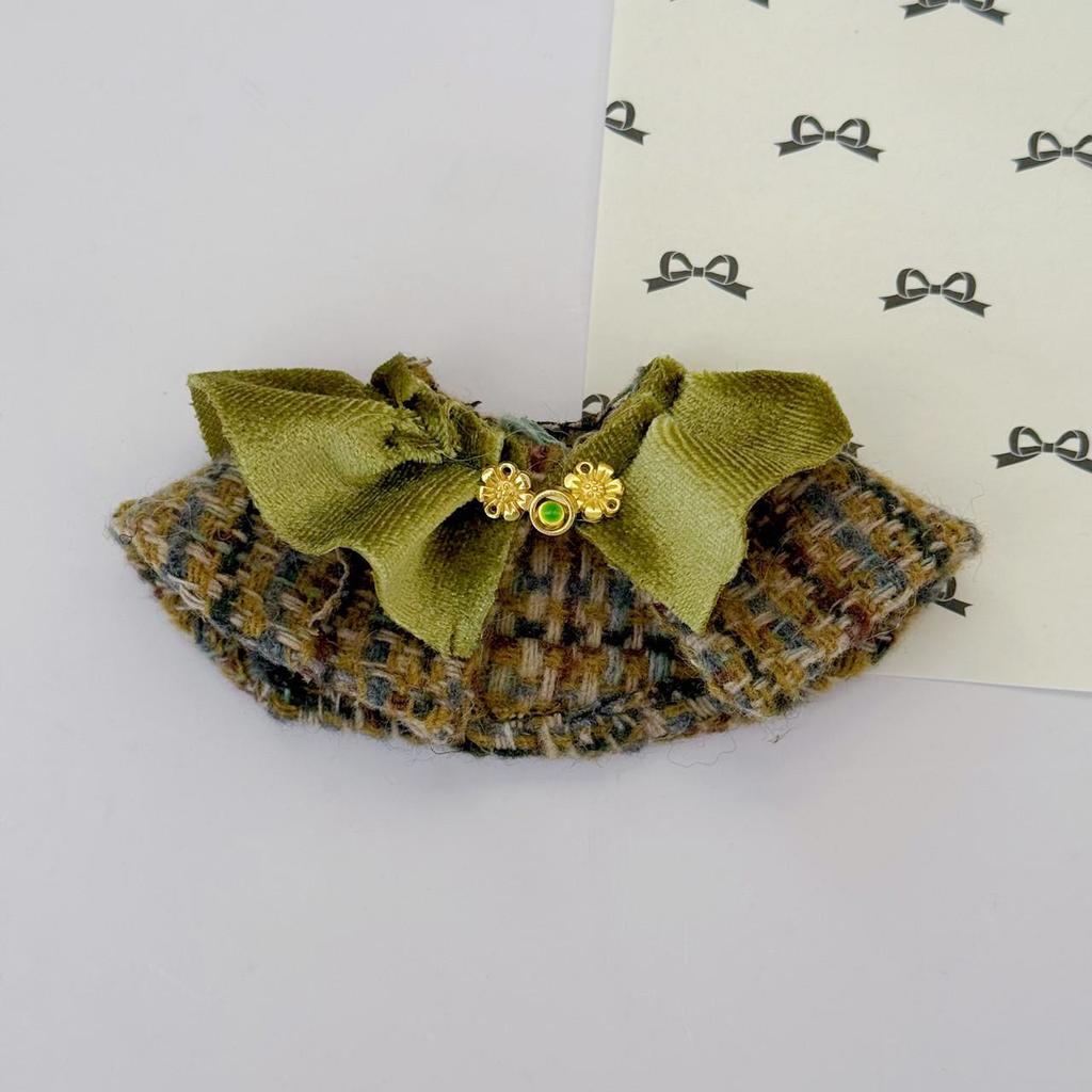 KT Fashion Long-Leg Doll Clothes: Plaid Cape & Retro Button British Style Set