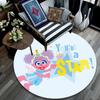 Sesame Street,Round Area Rug,Carpet Rug for Living Room Bedroom Sofa Playroom Decor,Non-slip Floor Mat