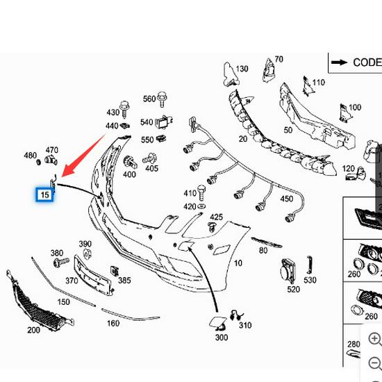 Front Bumper Tow Hook Cover for Mercedes-Benz W207 E-Class Coupe E300/E200