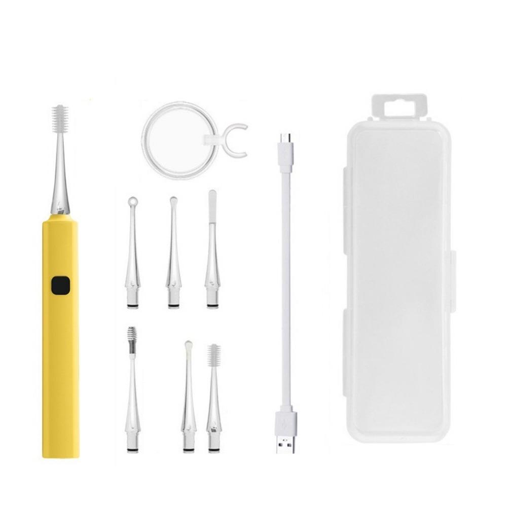 LED Light Baby Ear Cleaner 360 Degree Rotating USB Charging Luminous Ear Spoon Set Soft with Magnifying Luminous Ear Curette