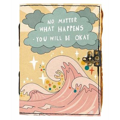 Vintage Leather Motivational Quote Printed Journal Diary with Bucle Old Pages Diary for Office & Personal Use Travel Notebook (7x 5 Inch)