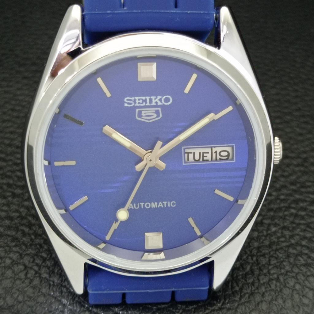 JAPAN VINTAGE REFURBISHED SEIKO 5 AUTOMATIC 6309A MENS BLUE DIAL WATCH a701735-5 R206c-a701735