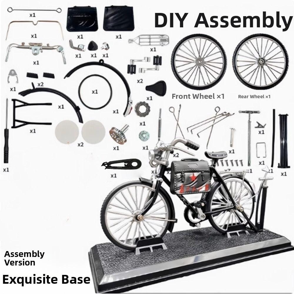 1:10 Scale Simulation Bike Model Kit Retro Mini 28 Big Bar Bicycle  For Exhibits