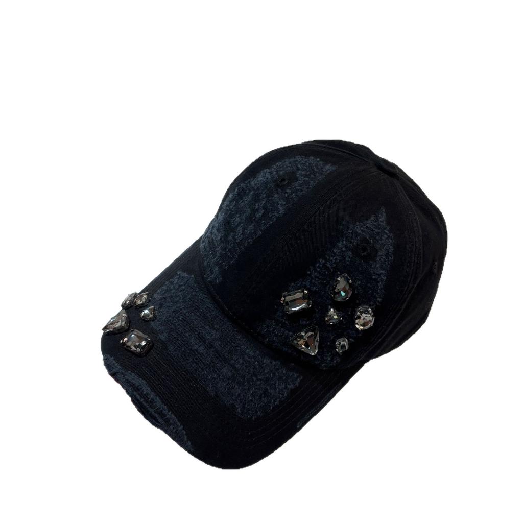 Șapcă de baseball personalizată cu strasuri neregulate Modă franceză șapcă casual periată cu franjuri industrie grea