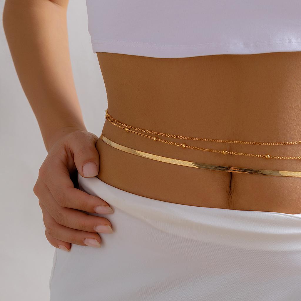2019 New Product, Fashionable and Simple Style Waist Chain, Sexy Street Photography Style Snake Bone Chain Body Chain