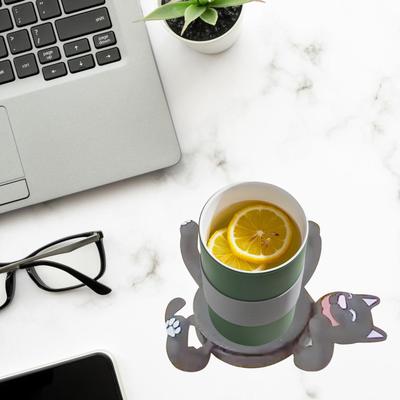 Raffinierte 3D-Druck Katzenuntersetzer Lustiger Getränkehalter Kreative Deko für Tierliebhaber Kaffeetisch-Accessoire
