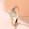 Elegant Vintage Gold Color Flower Pattern Rings for Women Party Wedding Jewelry Gift