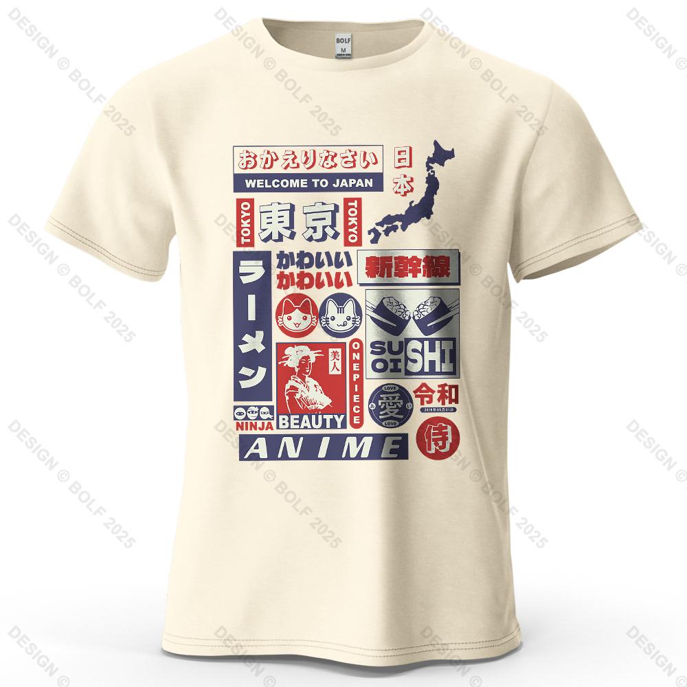 

Tokyo Culture Printed Men s T-Shirt 100% Cotton Oversized Retro Japanese Graphic Tees for Women Tops Tees Urban Streetwear 4XL