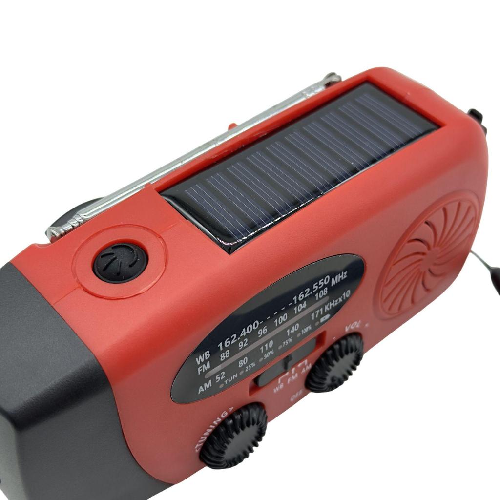 2025 Multifunctional Solar Hand-Crank Emergency Radio with LED and Power Bank