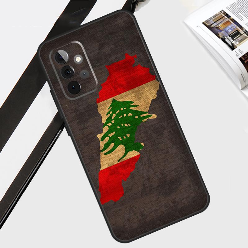 Lebanon Flag Map Case For Samsung Galaxy A12 A22 A32 A52 A56 A36 A26 A16 A06 A54 A34 A14 A13 A53 A15 A35 A55