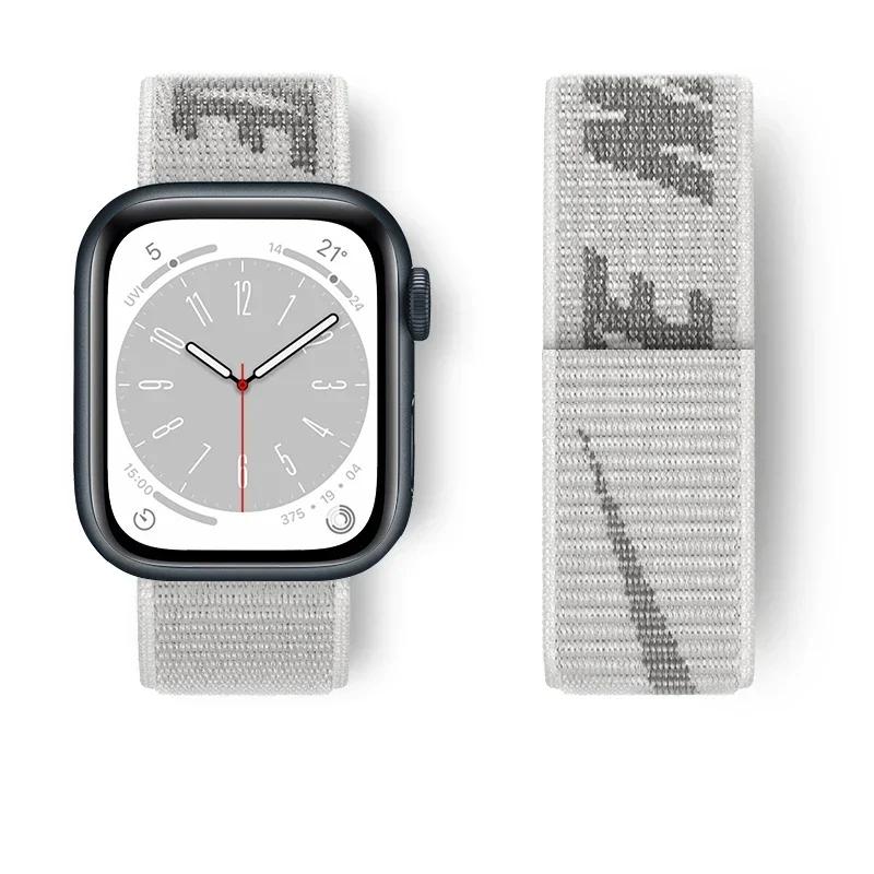 Nylon Band for Apple Watch Strap 49mm 45 41mm 44mm 40mm 42mm 38mm Adjustable Elastic Bracelet iWatch Ultra Series 9 3 4 5 SE 678