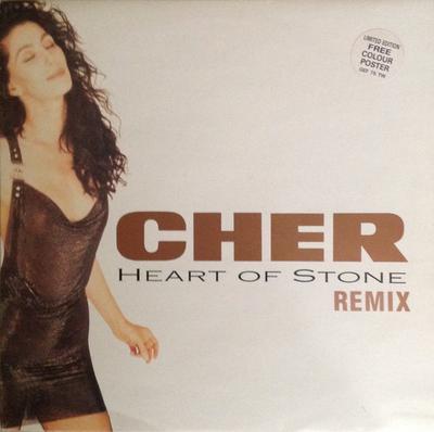 7inch Record CHER - Heart Of Stone (Remix) GEF75 Geffen Records 1990 UK Rock Used