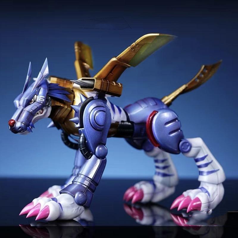 Digimon Adventure Anime Figurine Desktop Decorations Gkmetal Garurumon Garage Package Model Fashionable Toy Collectible Doll Children Gifts