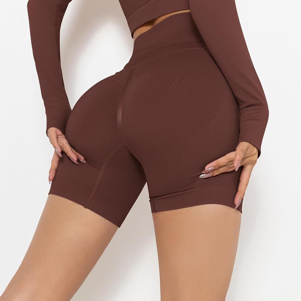 Jóga Krátké Dámské Bezešvé Fitness Kalhoty Vysoký Pas Gym Scanties Sportovní oblečení Cvičení Běh Breechcloth