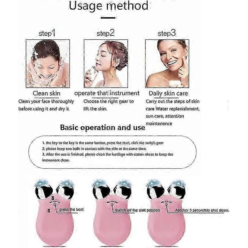 Unique Microcurrent Face Device Roller, USB Microsculpt Device for Facial Wrinkle Toning Equipment, Lift the Face and Tighten the Skin Anti Aging