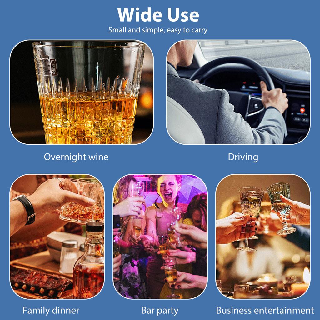 Portable Alcohol Tester High Accuracy Sensor with Emergency LED Light Pandheld Alcohol Breath Test for Car Travel Party