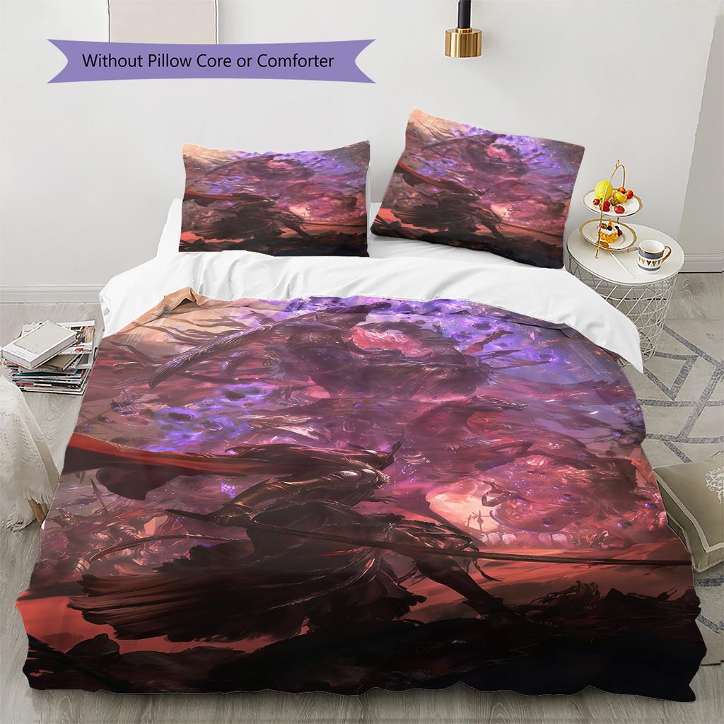 Elden Ring Set Biancheria da Letto Trapunta Copripiumino Federe Decorazione Casa Regalo di Compleanno (1 * copripiumino + 2 * federa, senza nucleo)